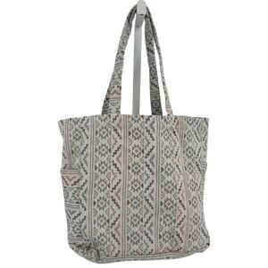 World Market Tote Bag Aztec Print, Double Handles, Multiple Pockets Shoulder bag